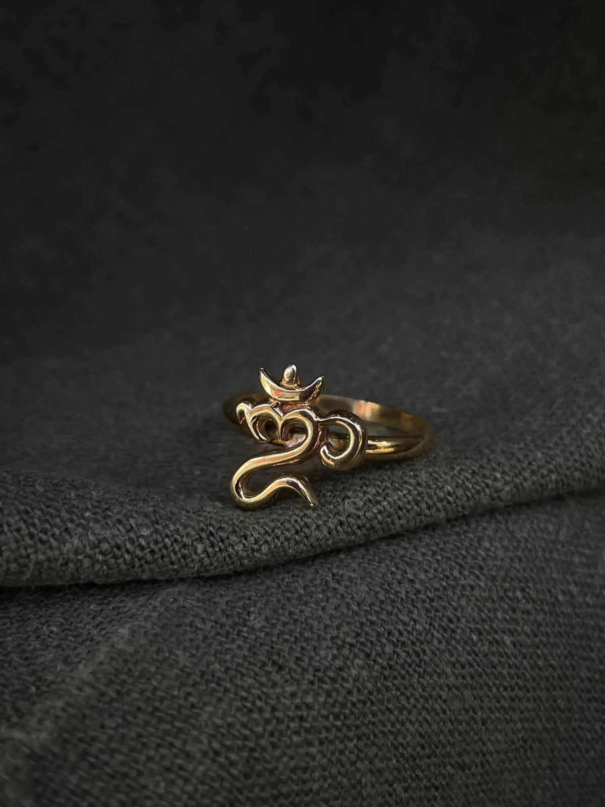 Bali Om Ring in Brass Yin Jewelry for the Soul