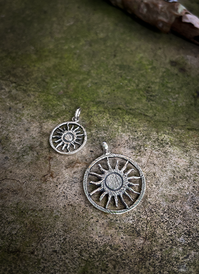 Bali Sun Charm in Silver Yin Jewelry for the Soul