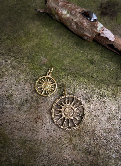 Bali Sun Charm in Brass Yin Jewelry for the Soul