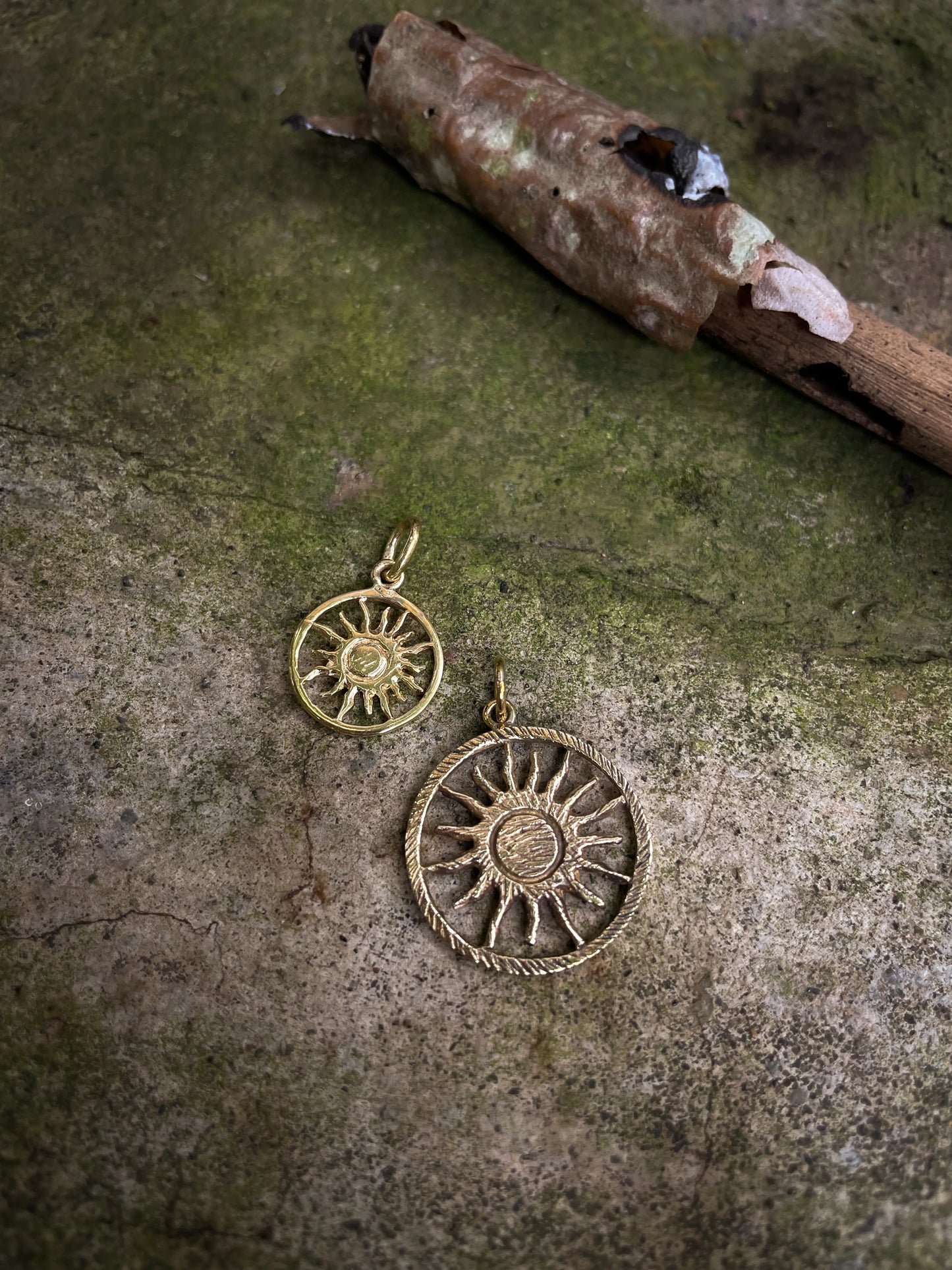 Bali Sun Charm in Brass Yin Jewelry for the Soul