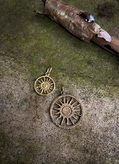 Bali Sun Pendant in Brass Yin Jewelry for the Soul