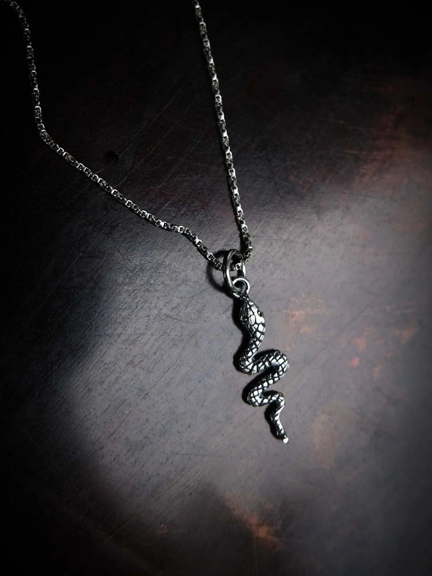Pattern Snake Pendant in Silver Yin Jewelry for the Soul