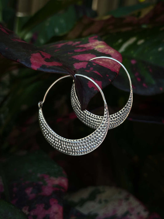 Chandra Small Hoops in Silver