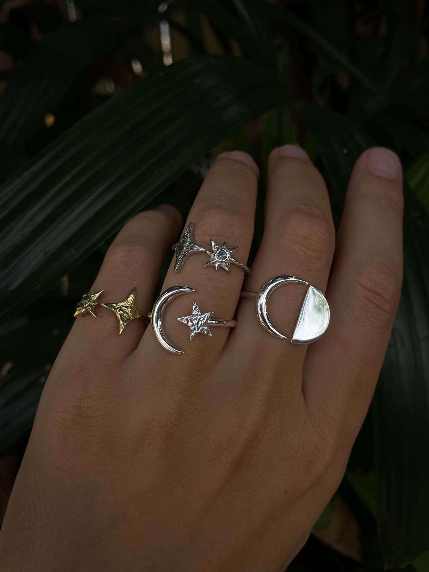 Moon Rising Ring in Silver