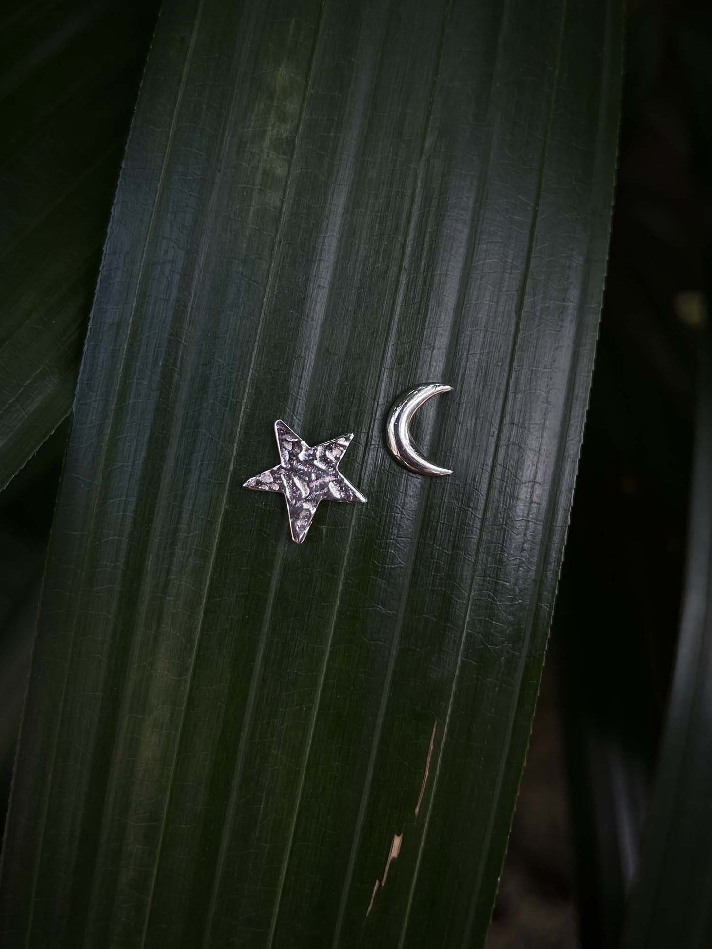 Moon Star Stud in Silver