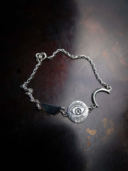 I See the Moon Bracelet in Silver