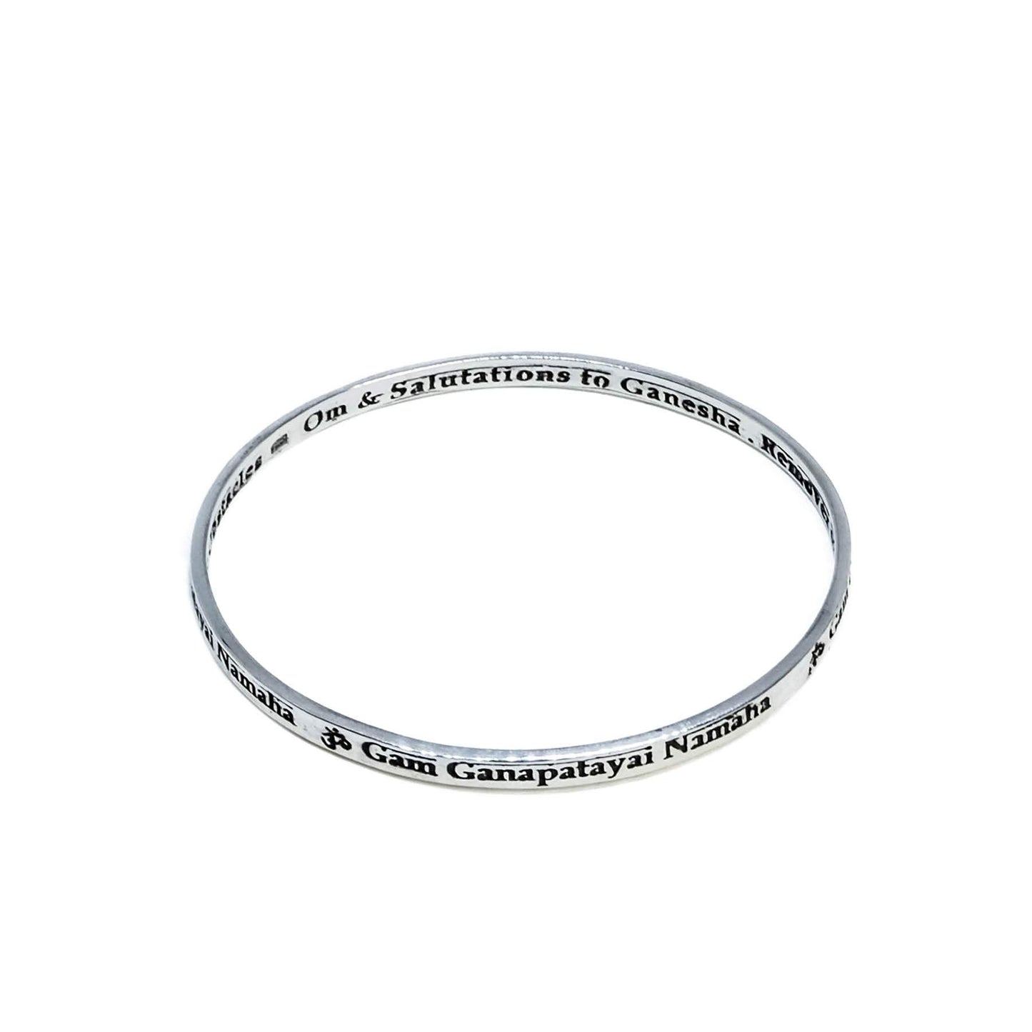 Om Lakshmi Bangle in Silver Yin Jewelry for the Soul
