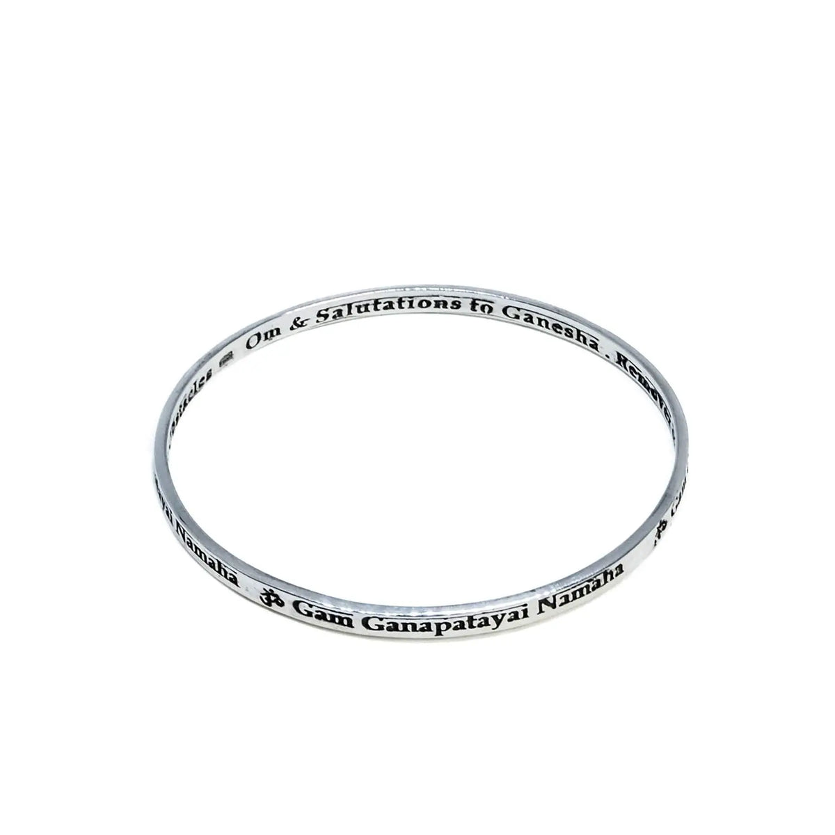 Om Lakshmi Bangle in Silver Yin Jewelry for the Soul