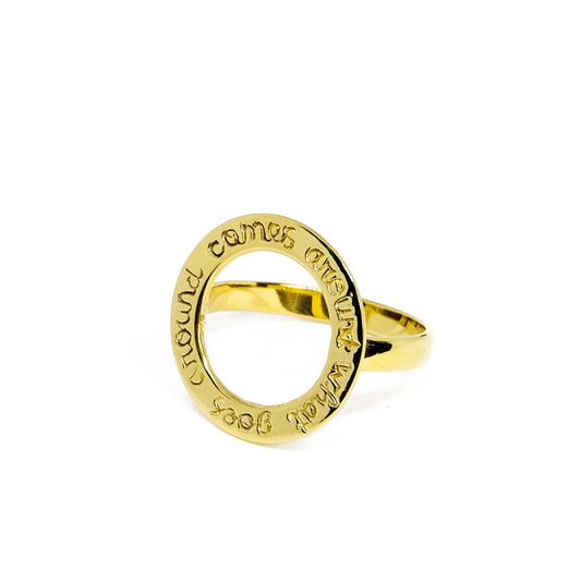 Karma Ring in Brass