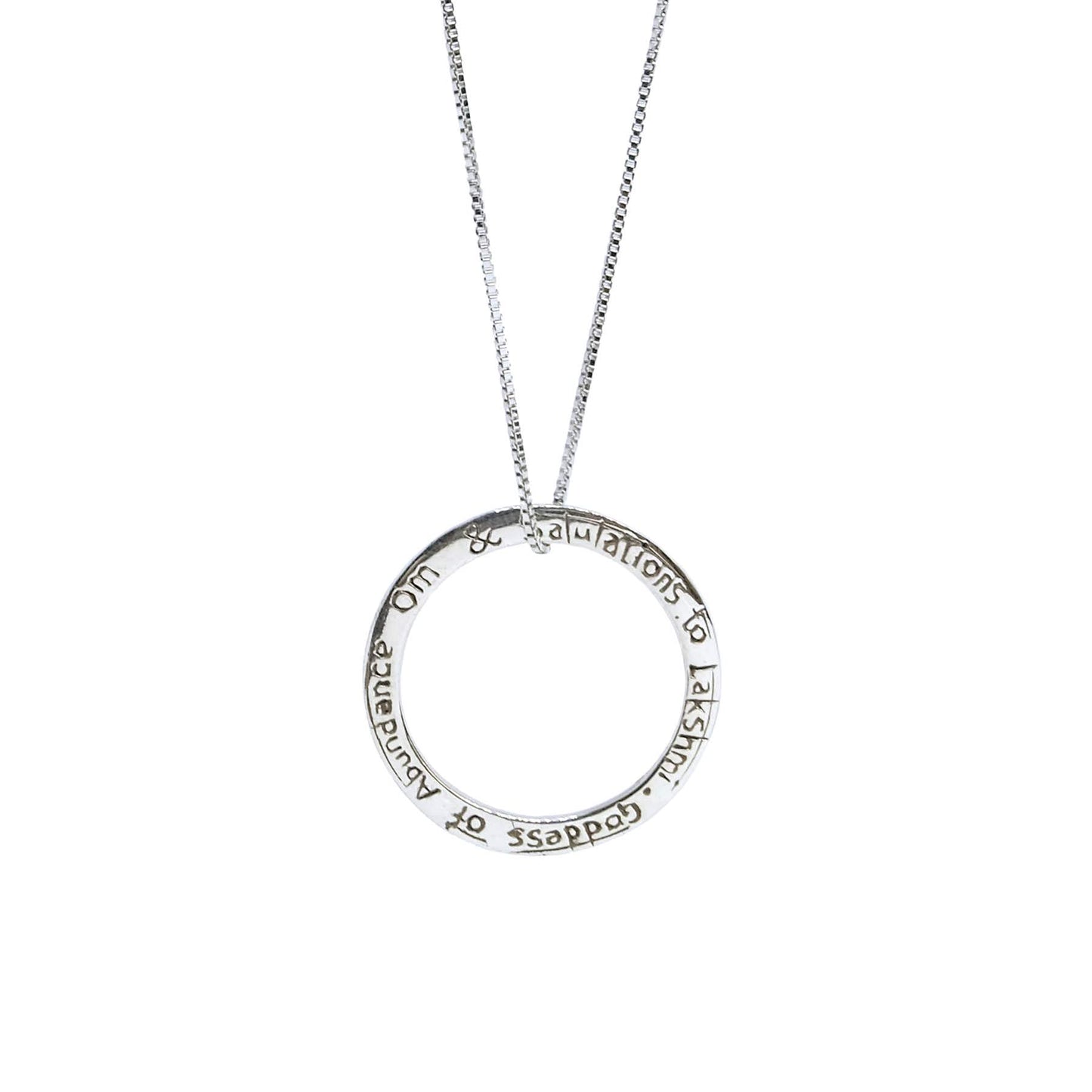 Om Lakshmi Mini in Silver Yin Jewelry for the Soul