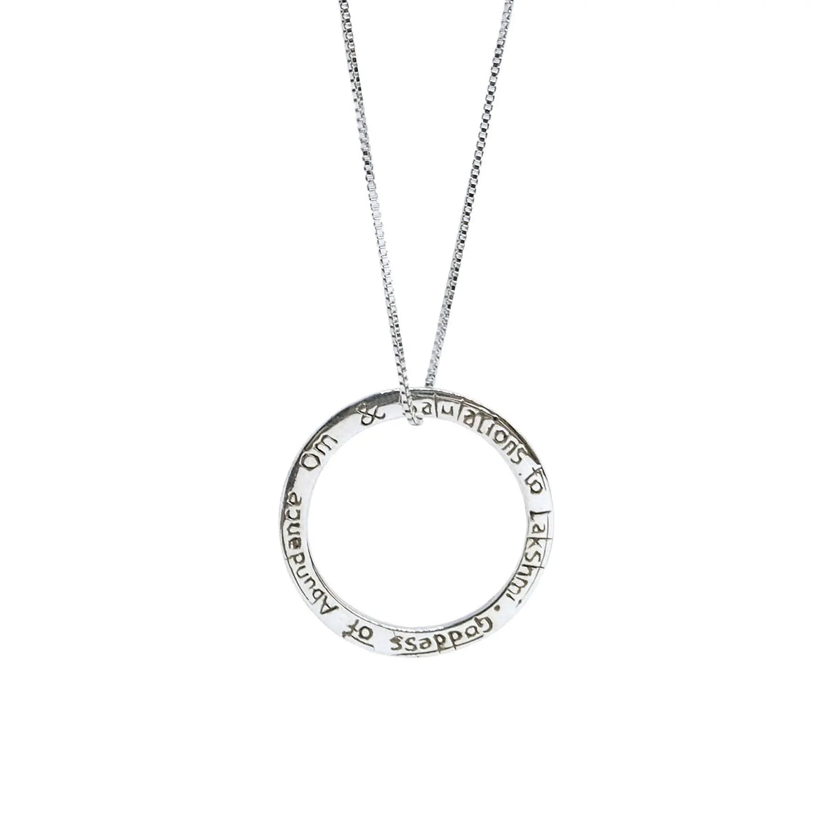 Om Lakshmi Mini in Silver Yin Jewelry for the Soul