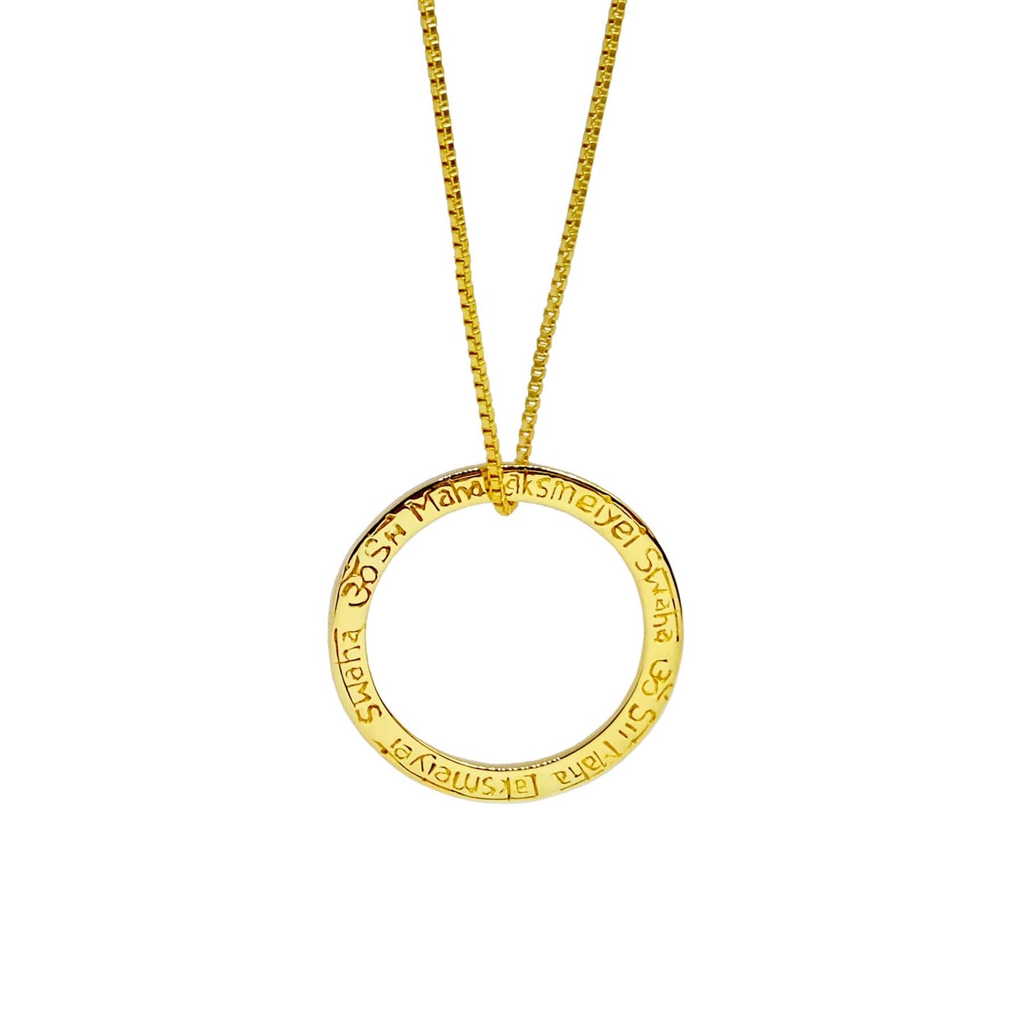 Om Lakshmi Mini in Brass Yin Jewelry for the Soul