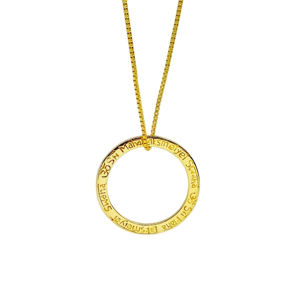 Om Lakshmi Mini in Brass Yin Jewelry for the Soul