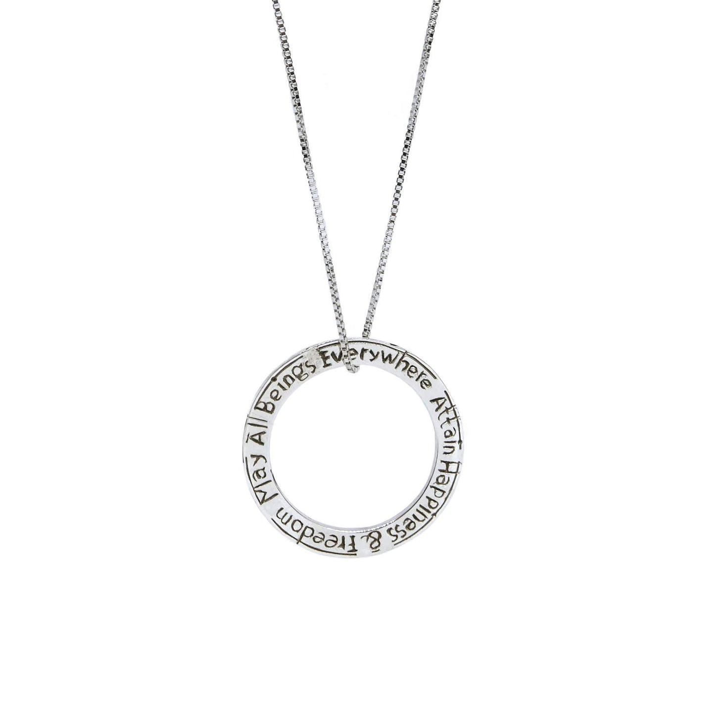 Om Lokah Mini in Silver Yin Jewelry for the Soul