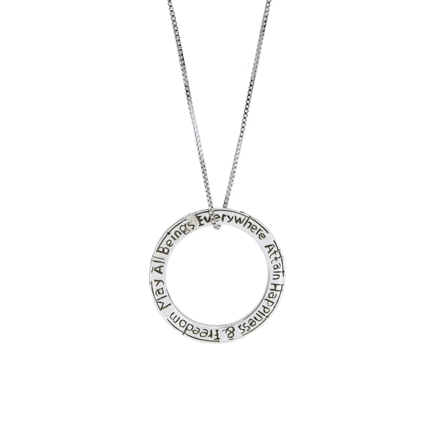 Om Lokah Mini in Silver Yin Jewelry for the Soul