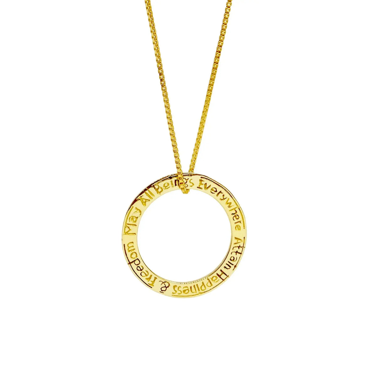 Om Lokah Mini in Brass Yin Jewelry for the Soul