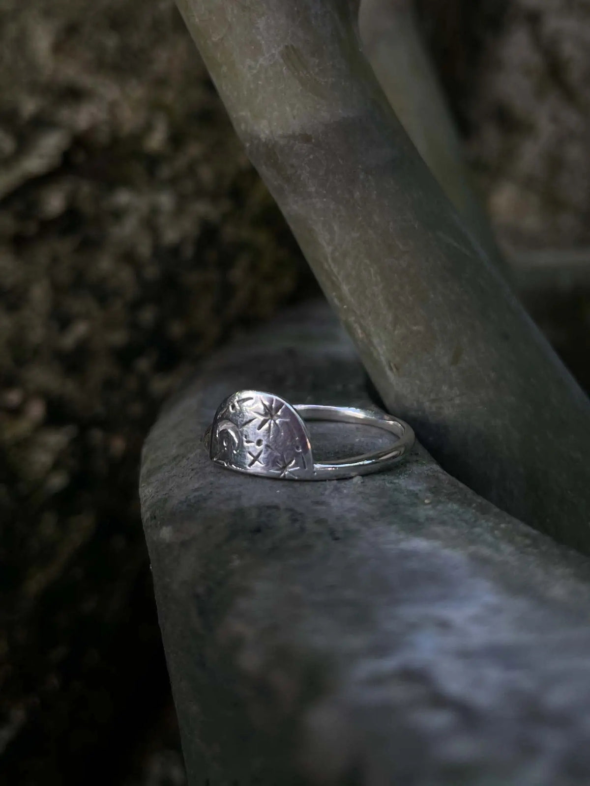 Galaxy Fan Ring in Silver Yin Jewelry for the Soul