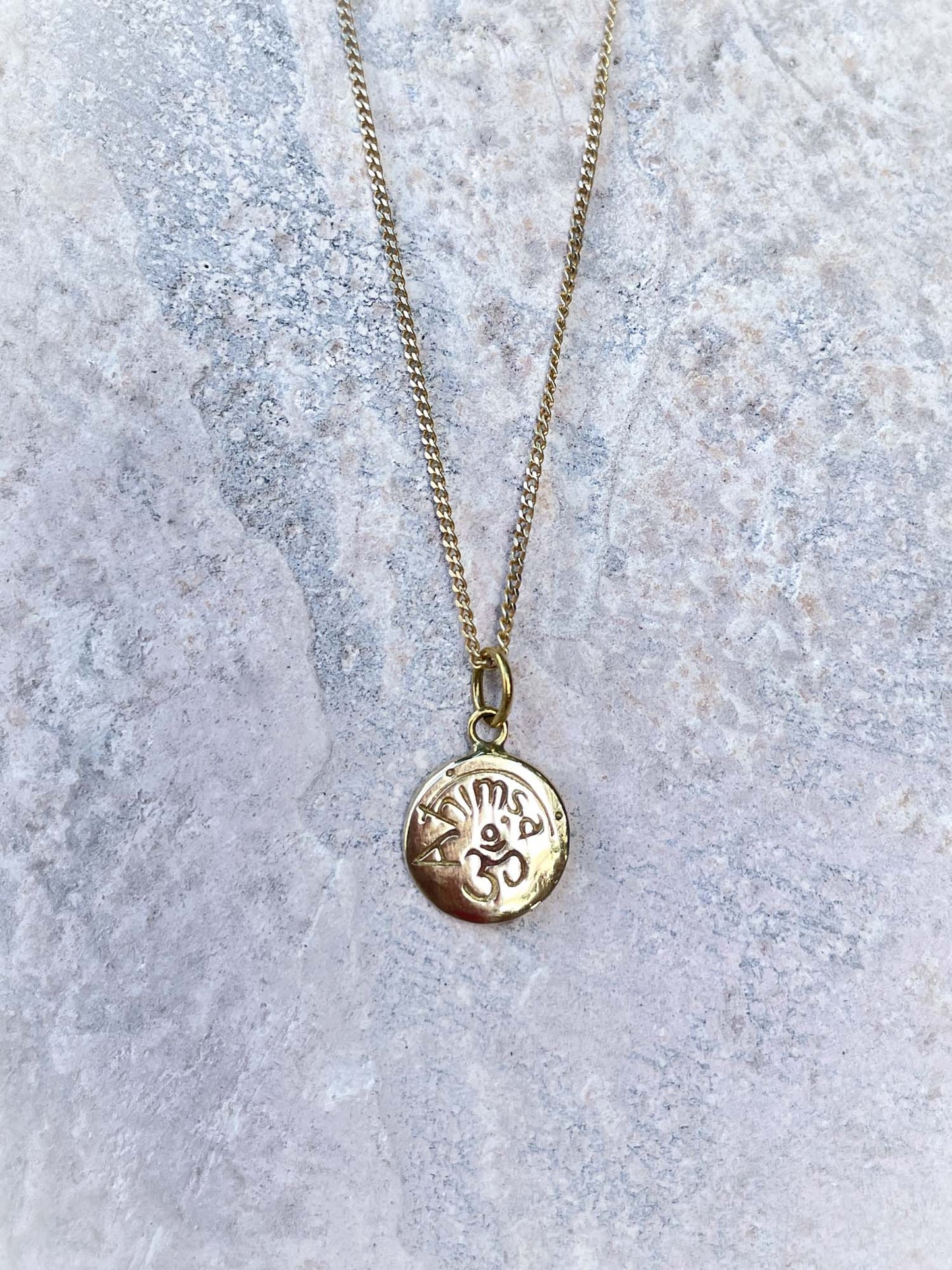 Ahimsa Charm in Brass