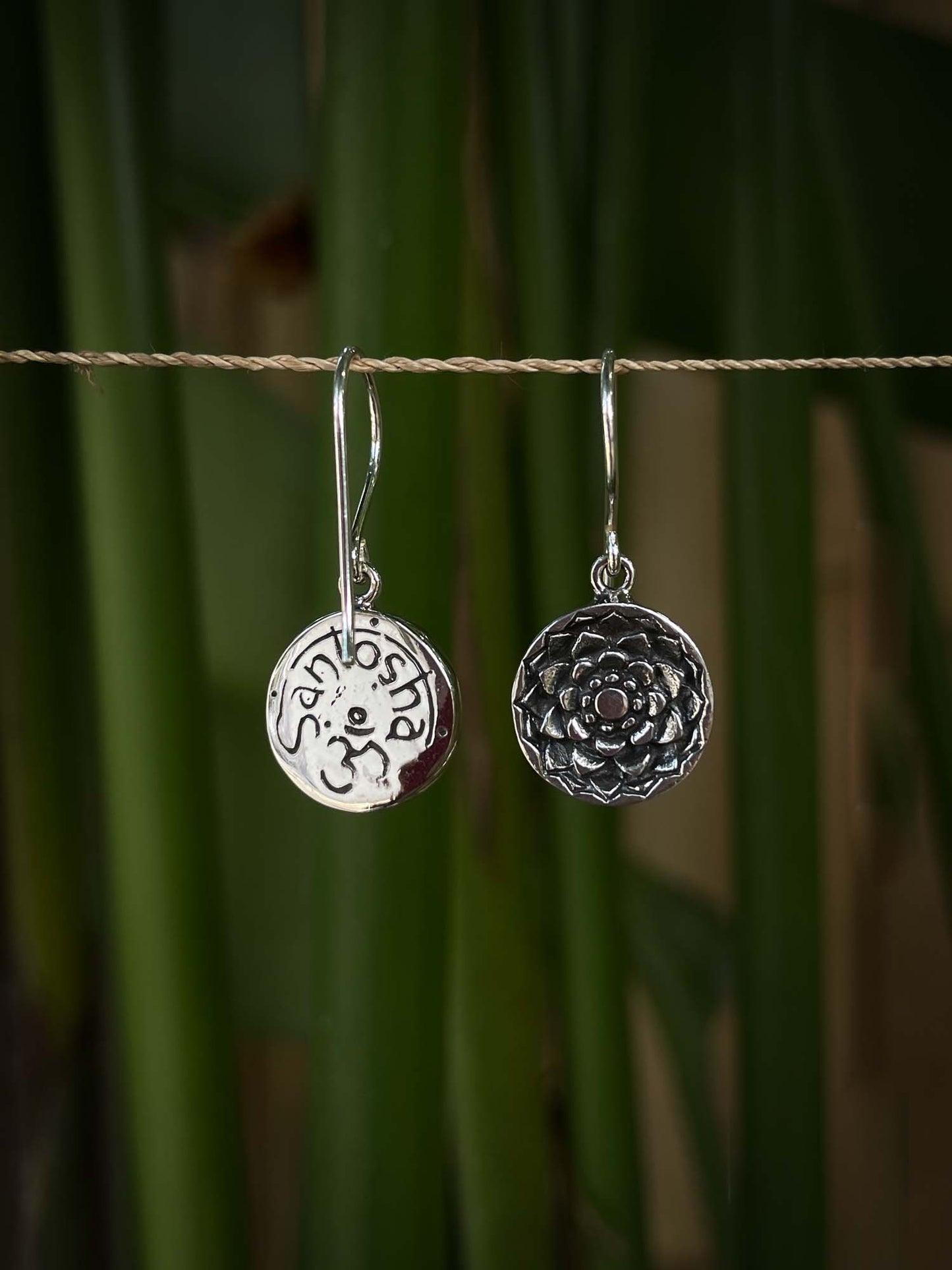 Santosha Earrings in Silver