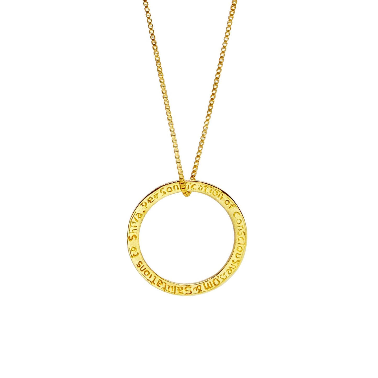 Om Shiva Mini in Brass Yin Jewelry for the Soul