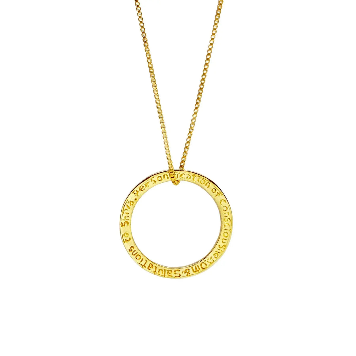 Om Shiva Mini in Brass Yin Jewelry for the Soul