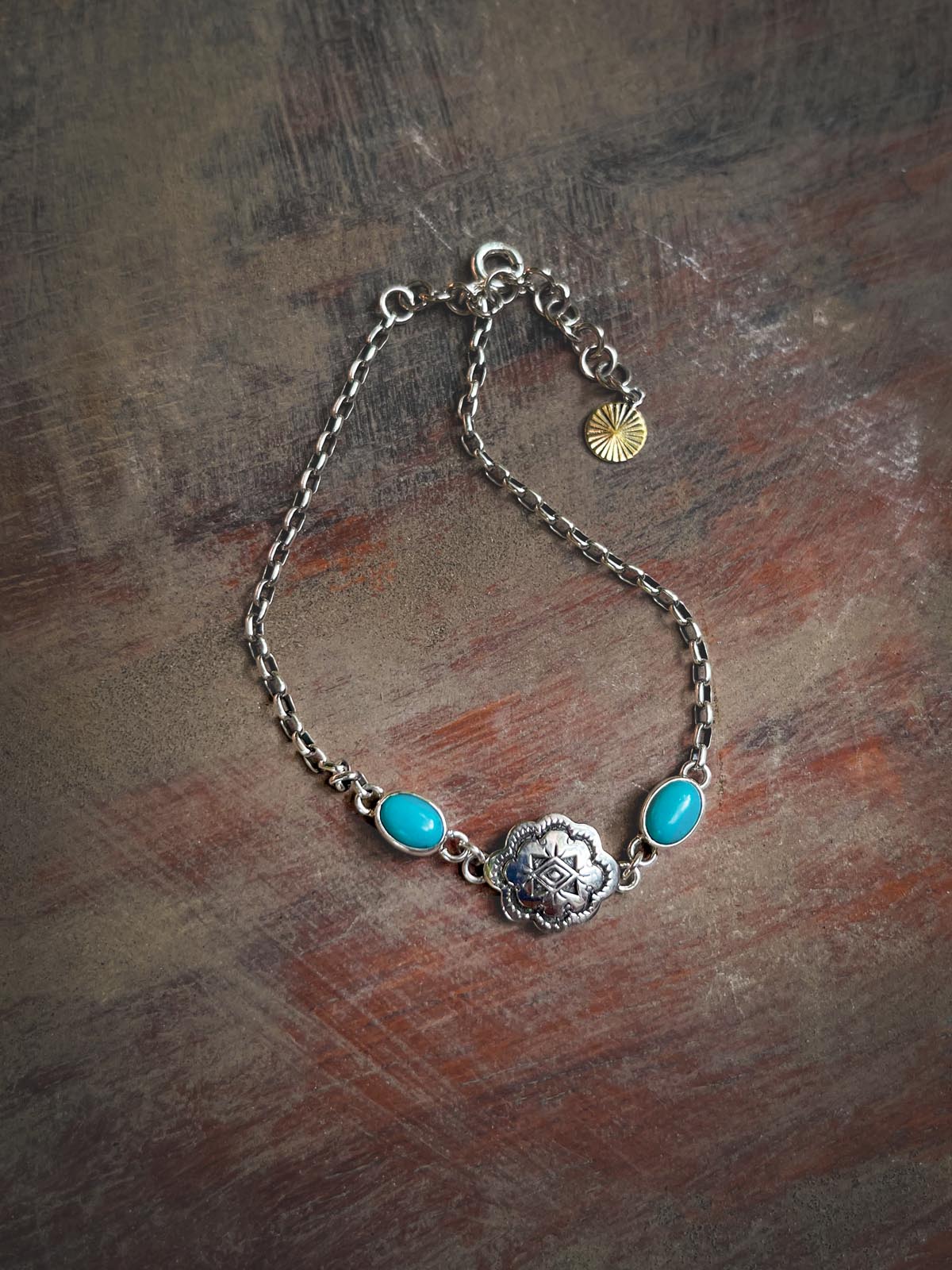 Painted Sky Bracelet in Silver & Brass Yin Jewelry for the Soul