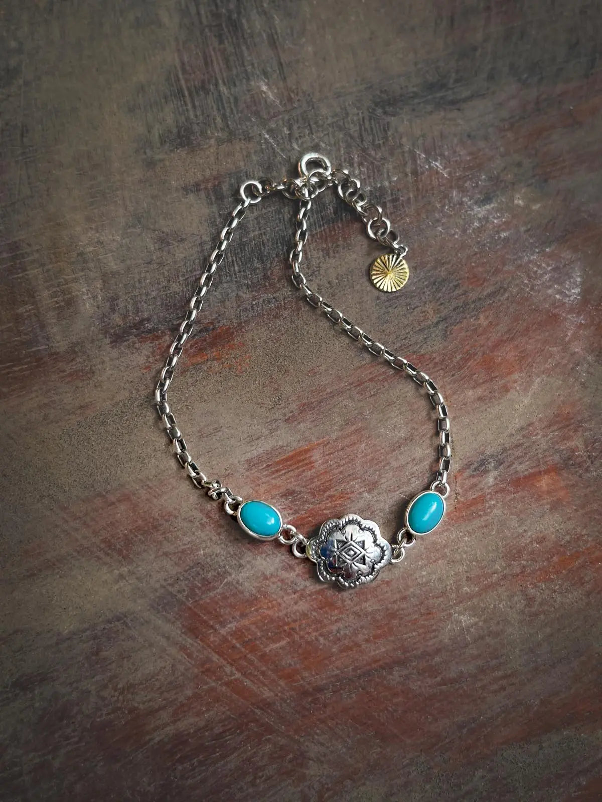 Painted Sky Bracelet in Silver & Brass Yin Jewelry for the Soul