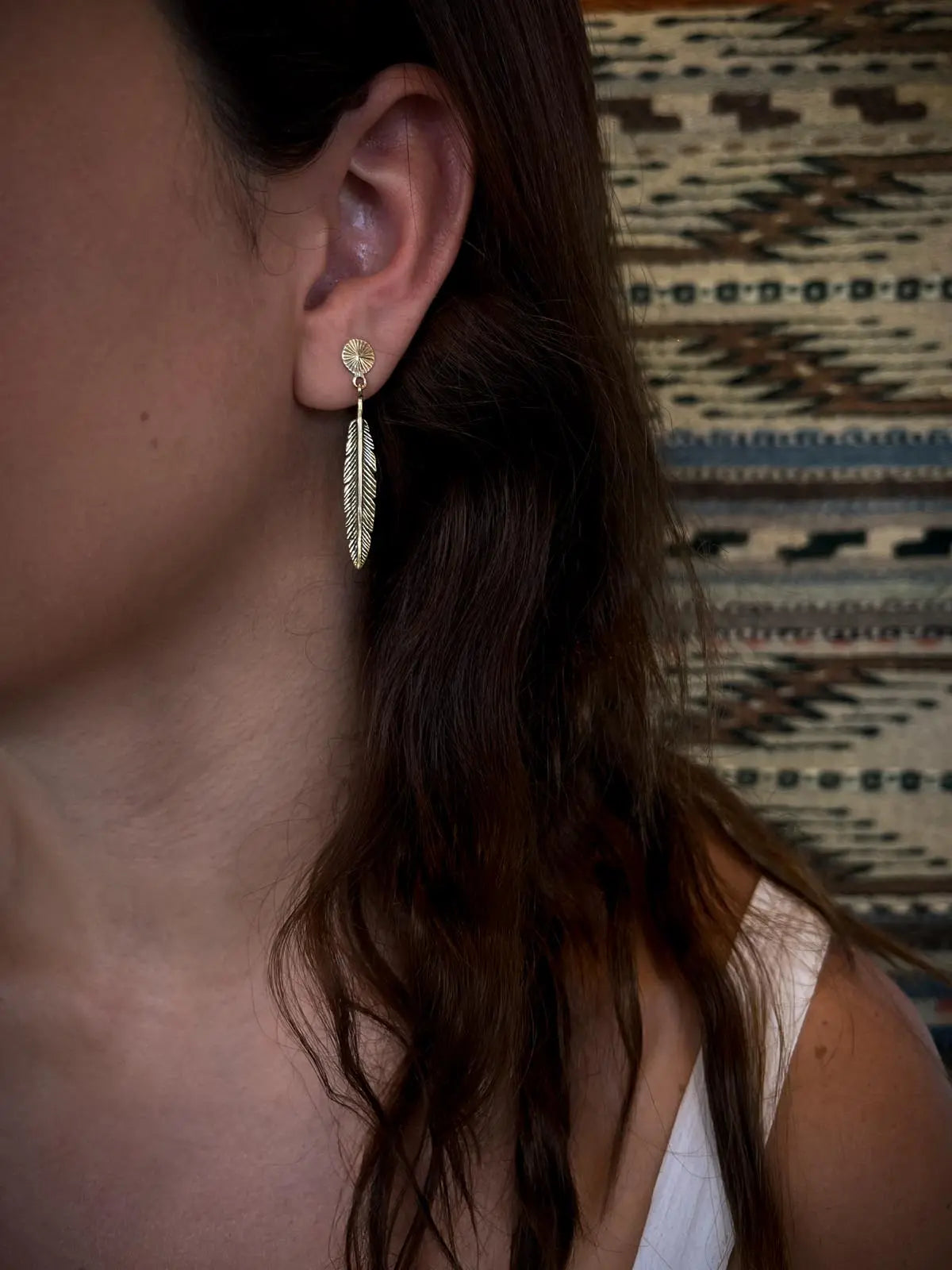 New Mexico Earrings in Brass Yin Jewelry for the Soul