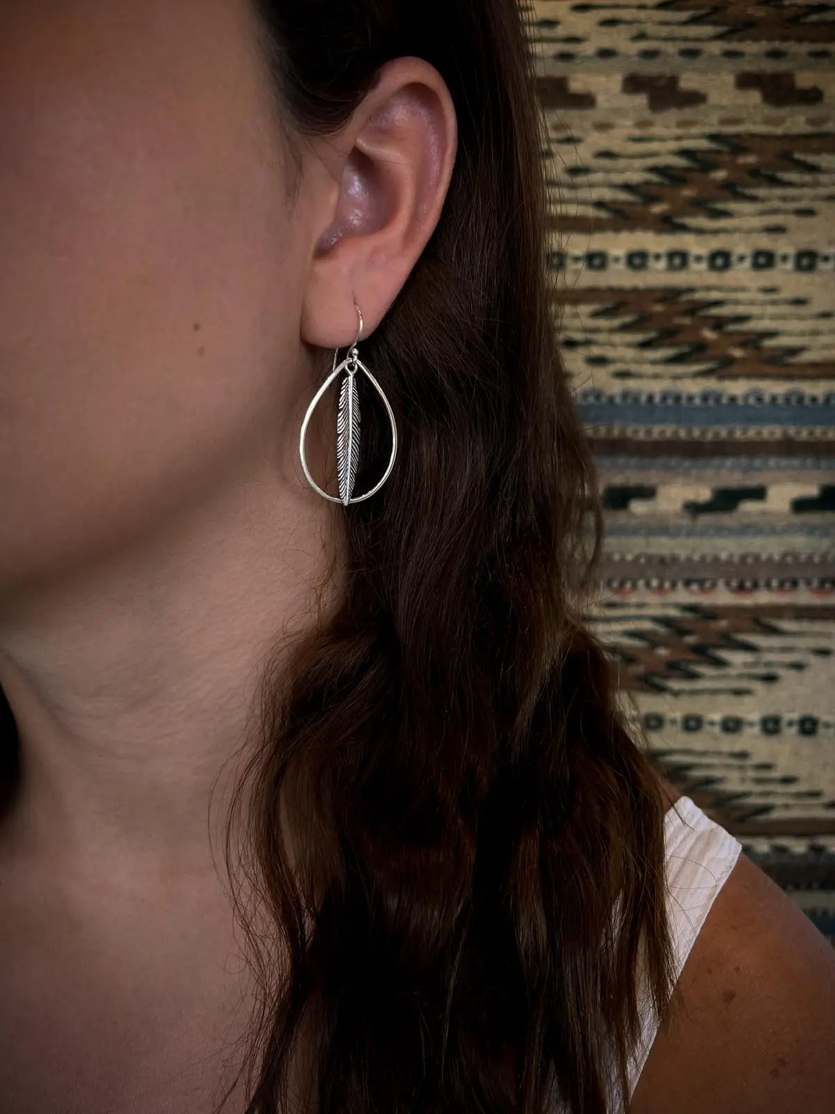 Navaho Earrings in Silver Yin Jewelry for the Soul