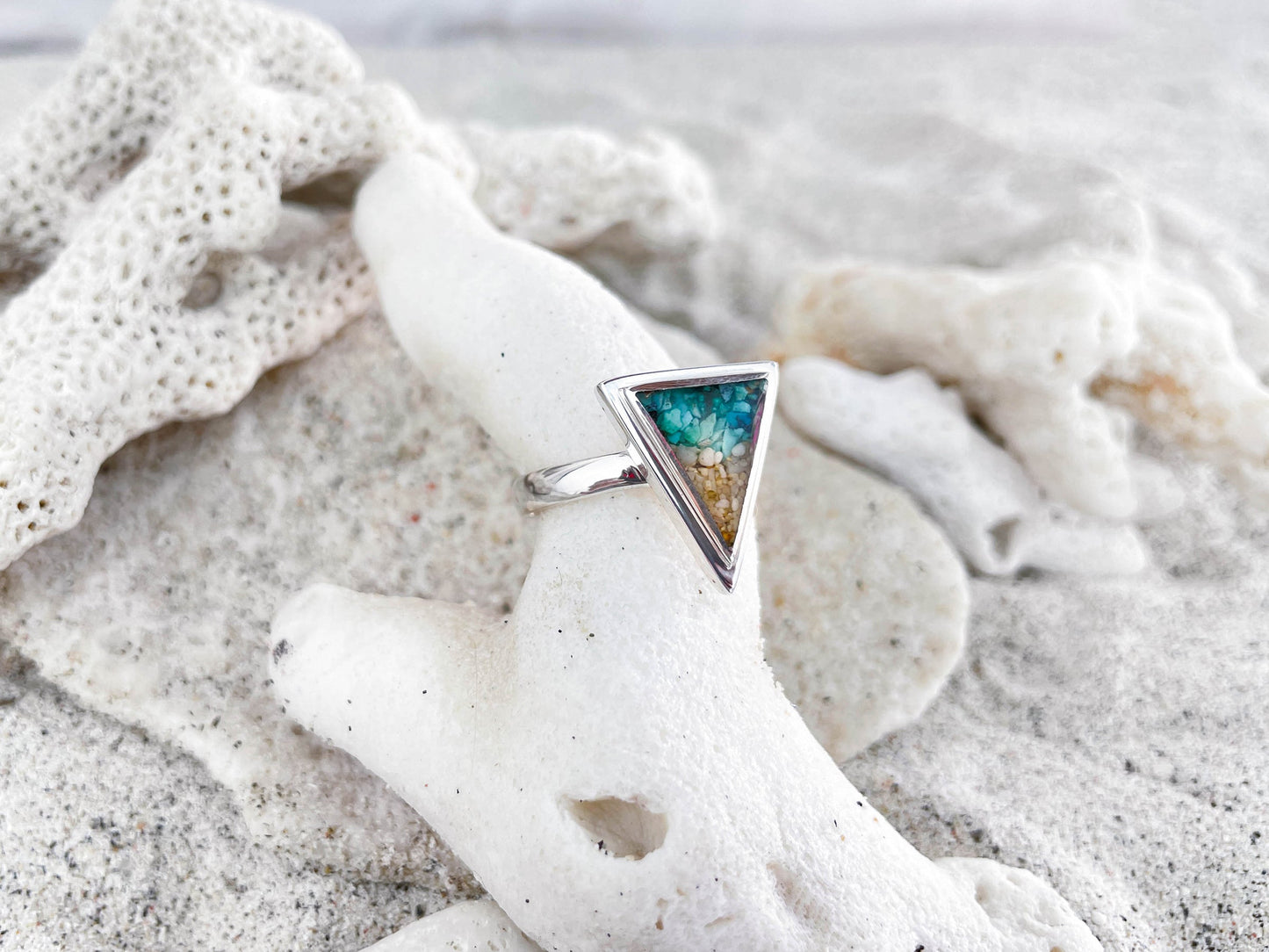 I Miss Bali Sand Jewellery, Diamond Sand Ring Handmade in Bali, side view