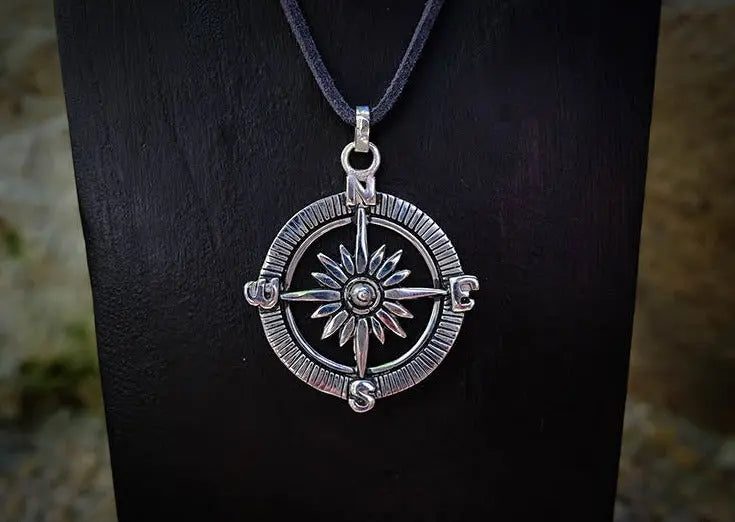 Compass Silver Pendant Mule Jewels