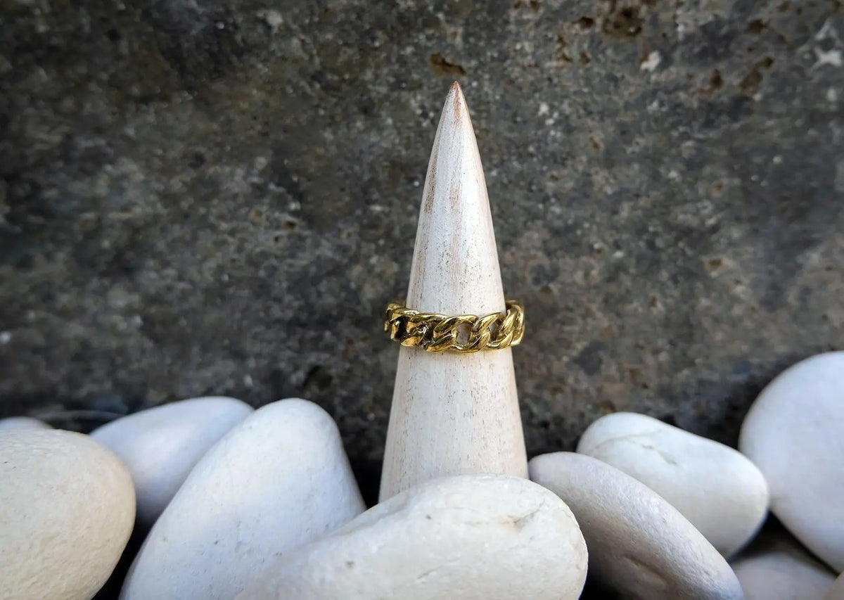 Chain Large Brass Ring Mule Jewels