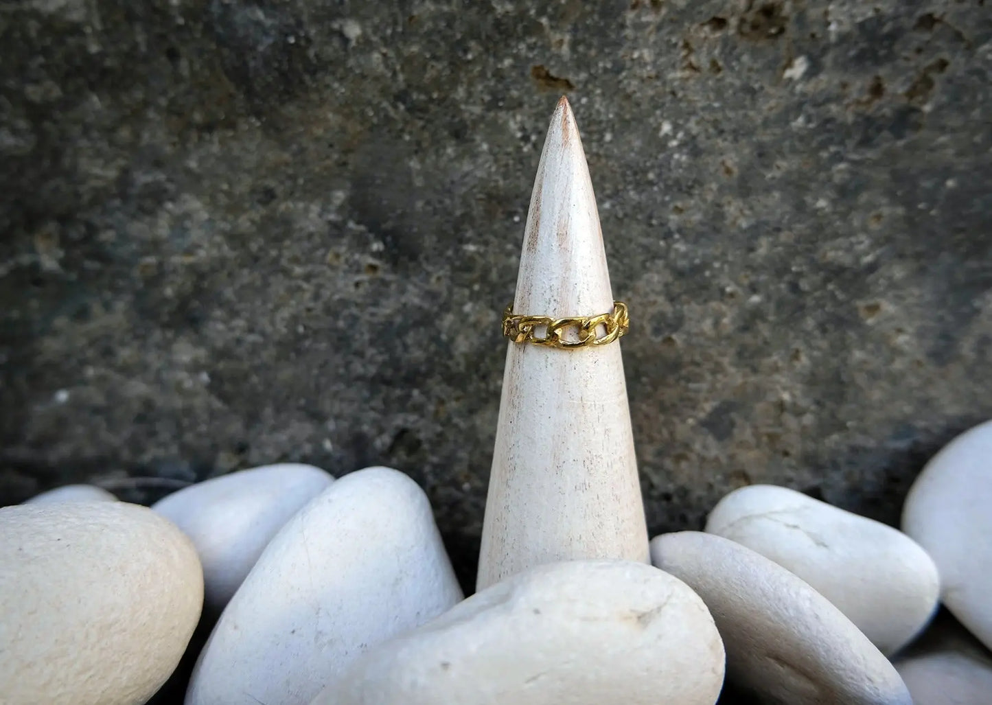 Chain Small Brass Ring Mule Jewels