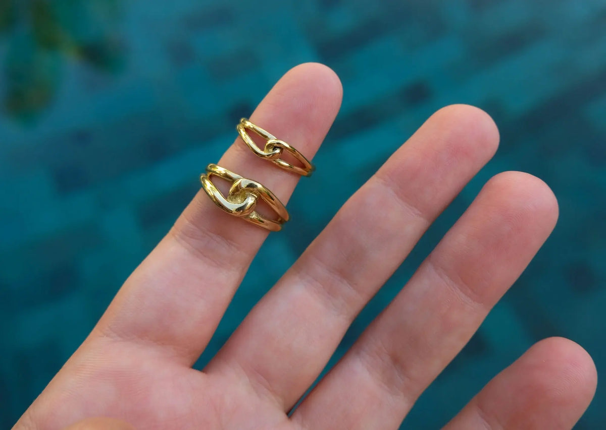 Knot Small Brass Ring Mule Jewels