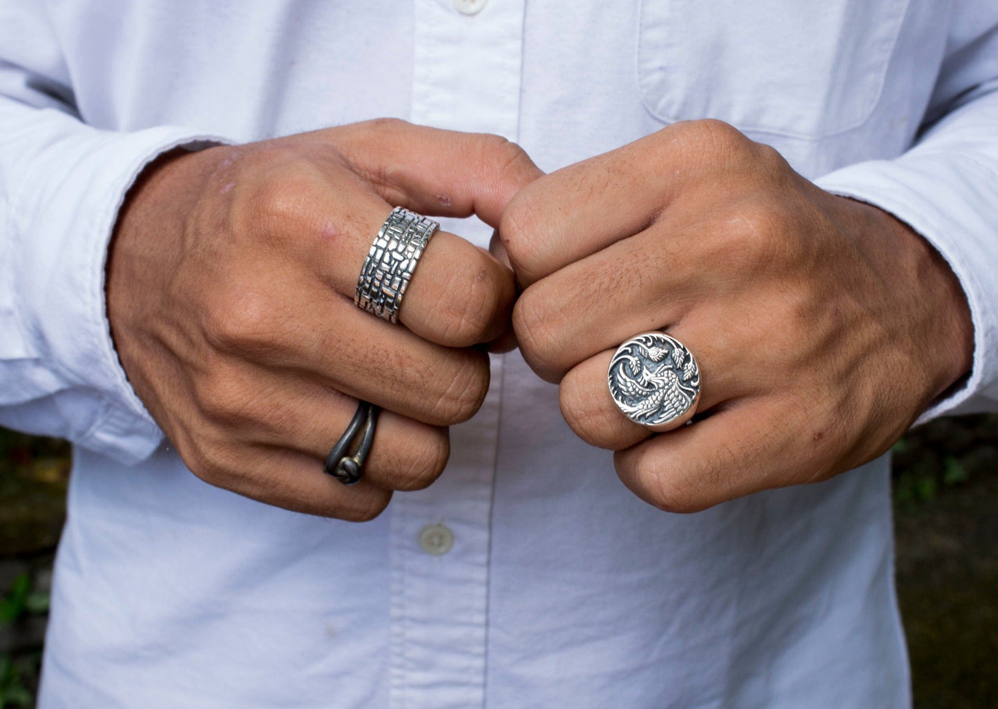 Phoenix Silver Ring Mule Jewels