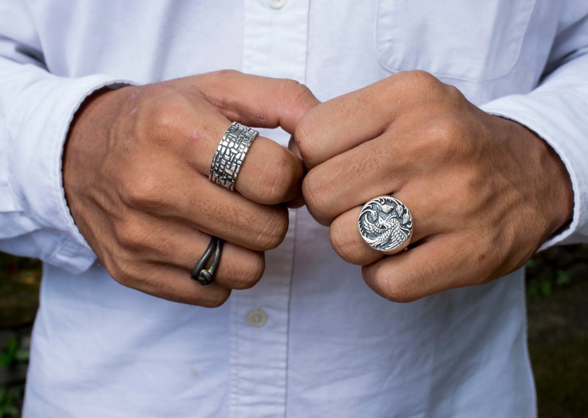 Phoenix Silver Ring Mule Jewels