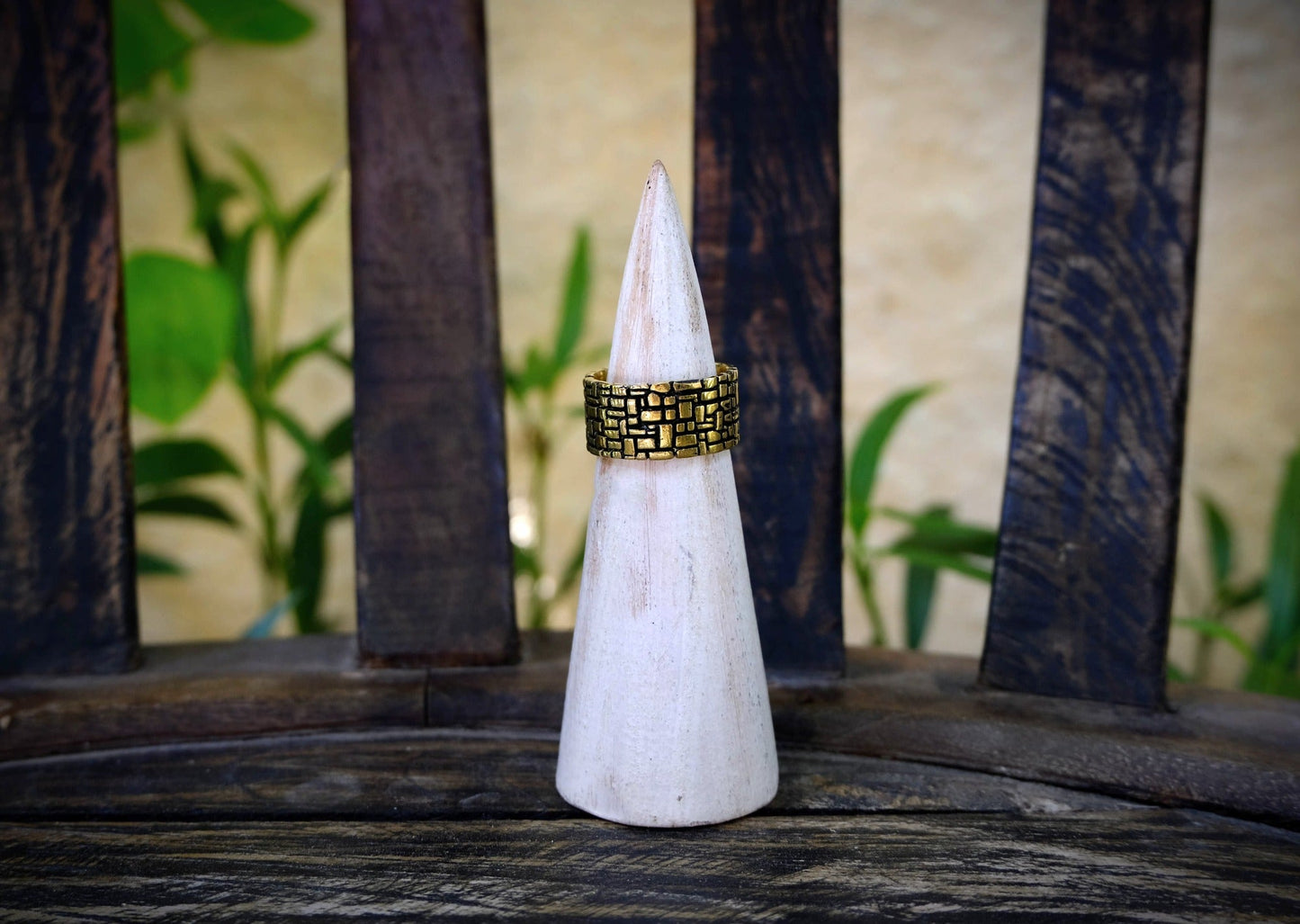 Mosaic Large Brass Ring Mule Jewels