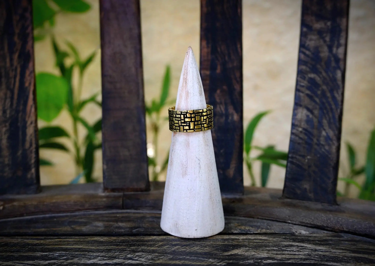 Mosaic Large Brass Ring Mule Jewels