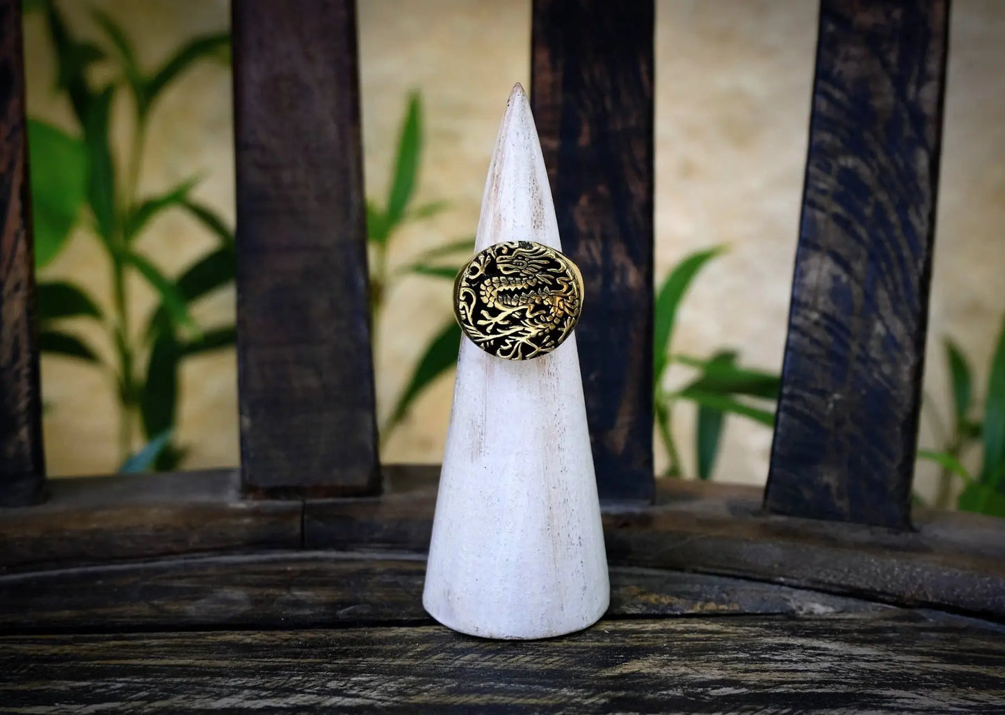 Dragon Brass Ring Mule Jewels