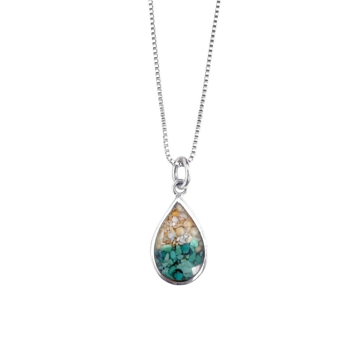 I Miss Bali Sand Jewellery, Sanur Small Pendant Necklace on whitebackground, Handmade in Bali