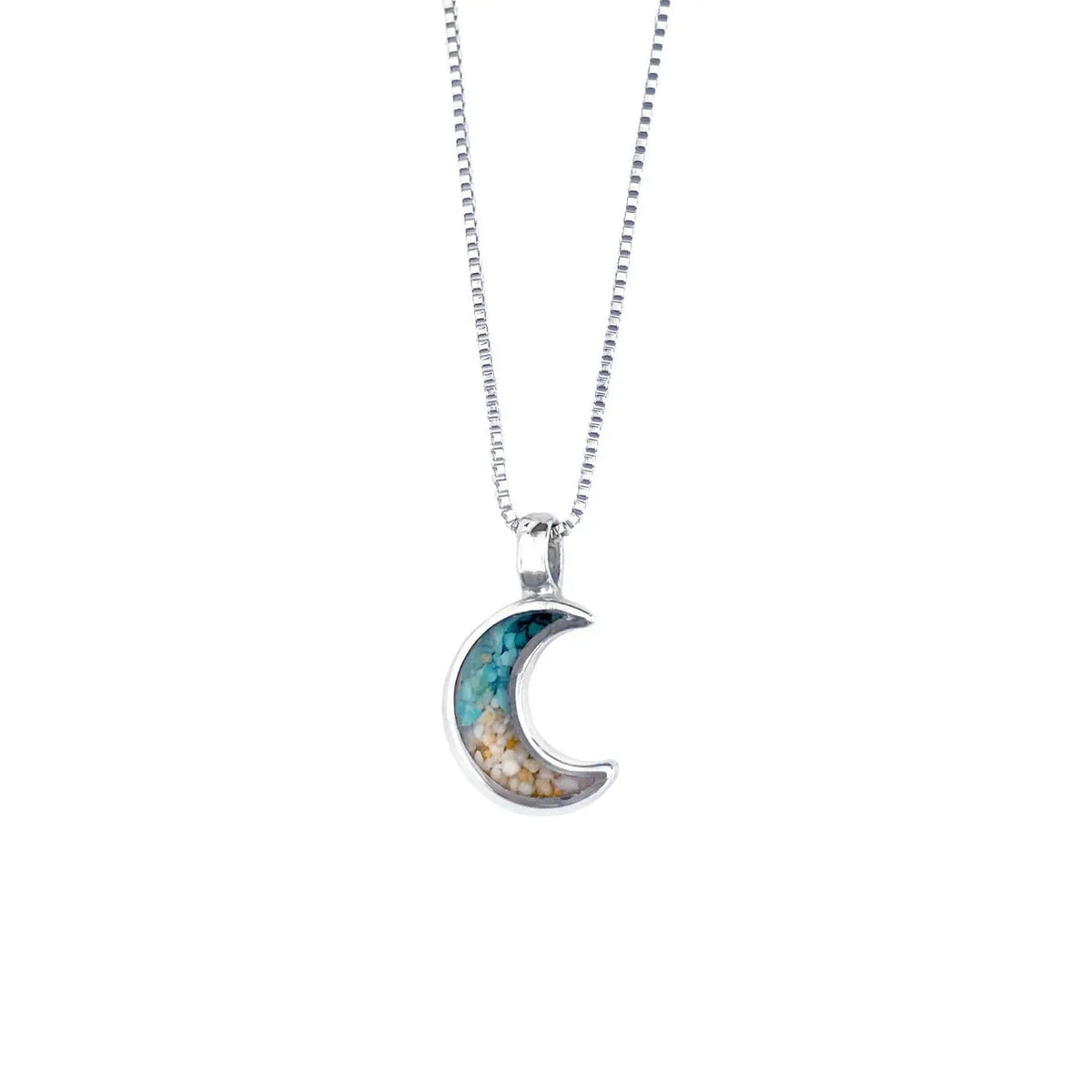 I Miss Bali Sand Jewellery, Dreamland Beach Charm Necklace on White Background, Handmade in Bali