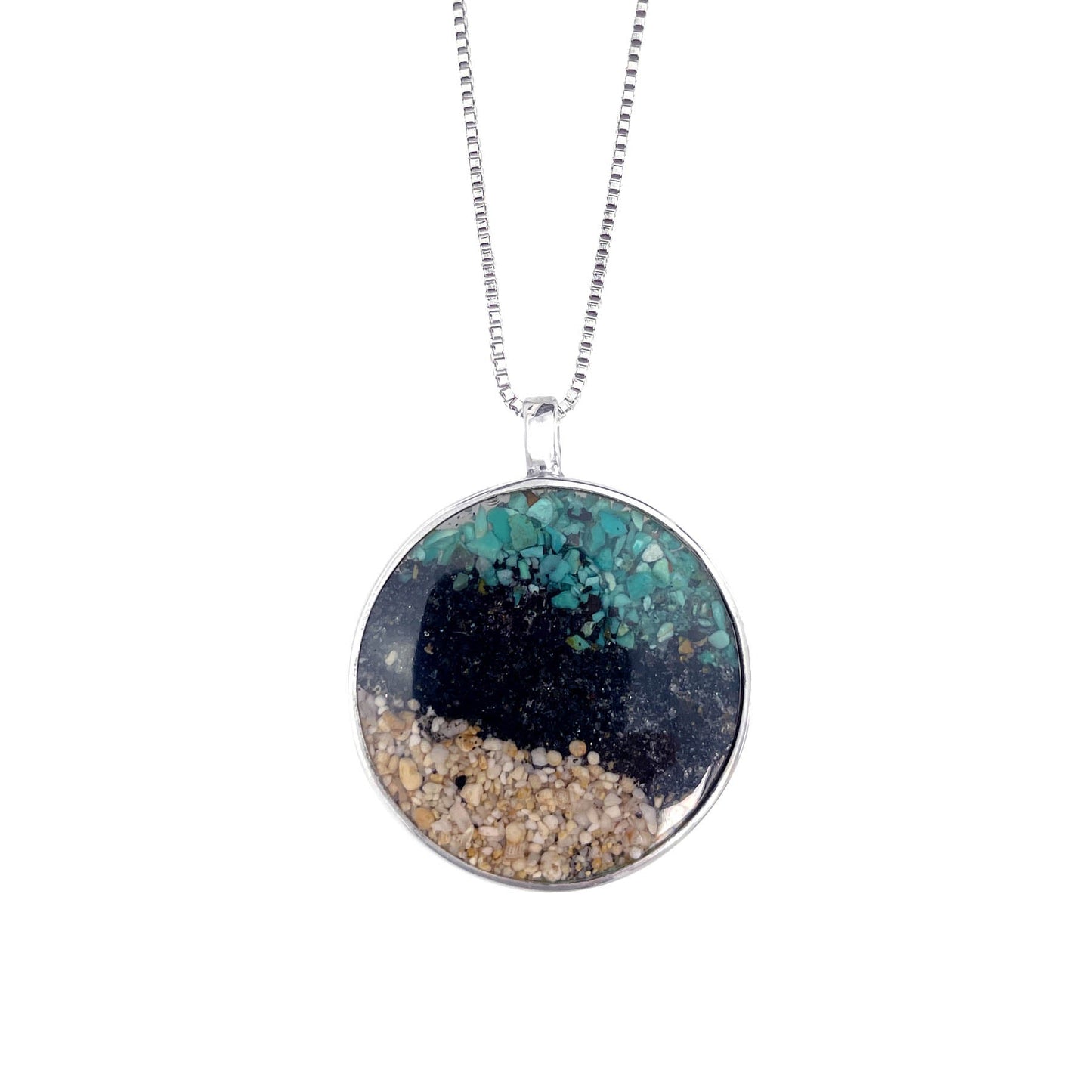 I Miss Bali Sand Jewellery, Amed Pendant on White Background, Handmade in Bali
