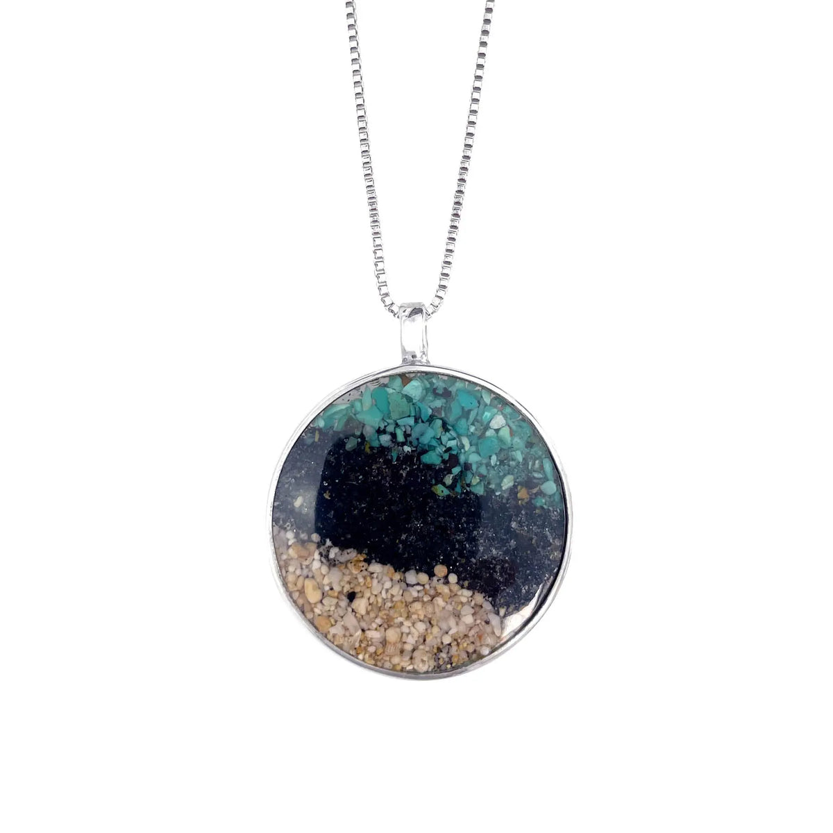 I Miss Bali Sand Jewellery, Amed Pendant on White Background, Handmade in Bali