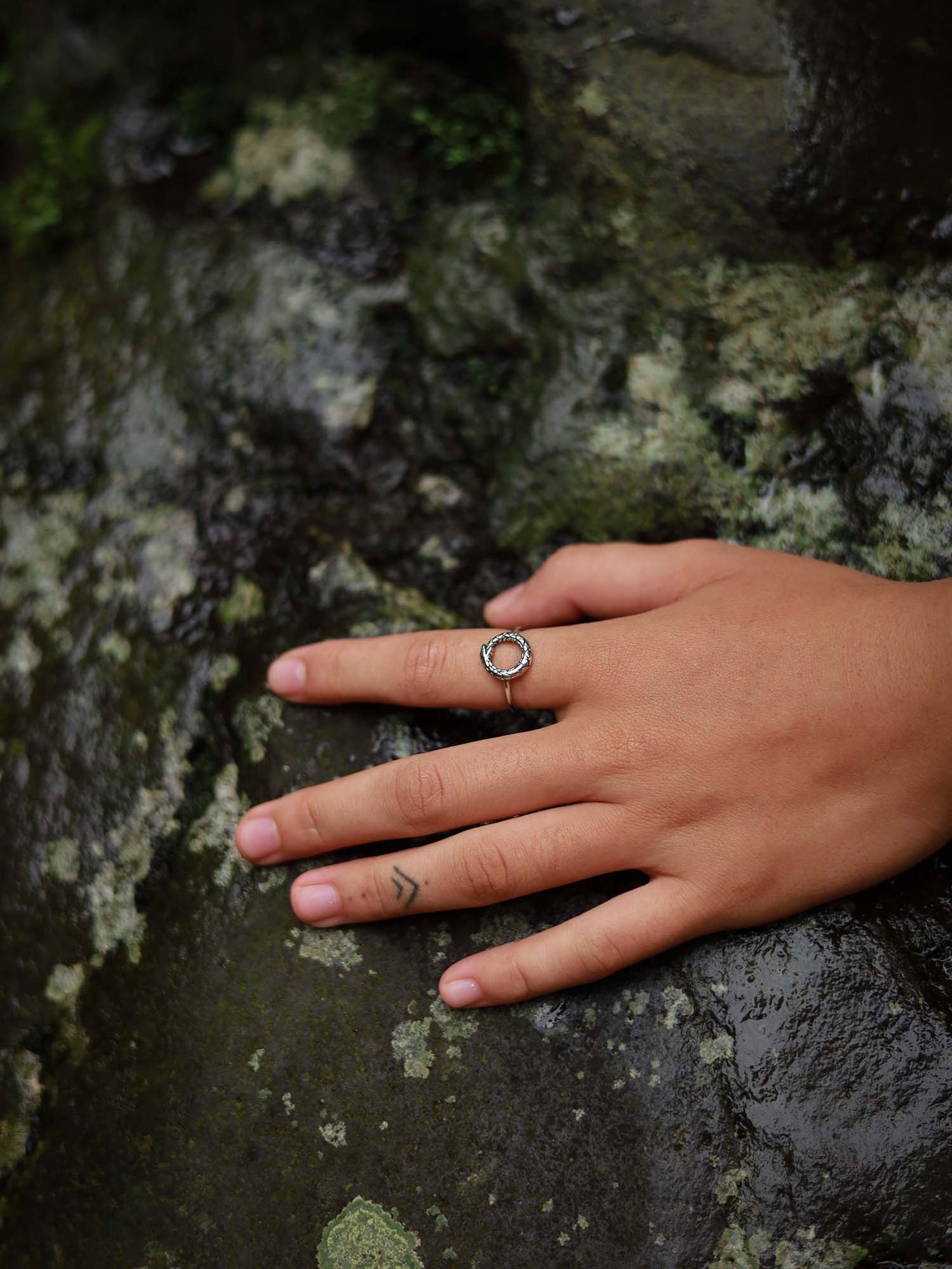 Ouroboros Ring in Silver