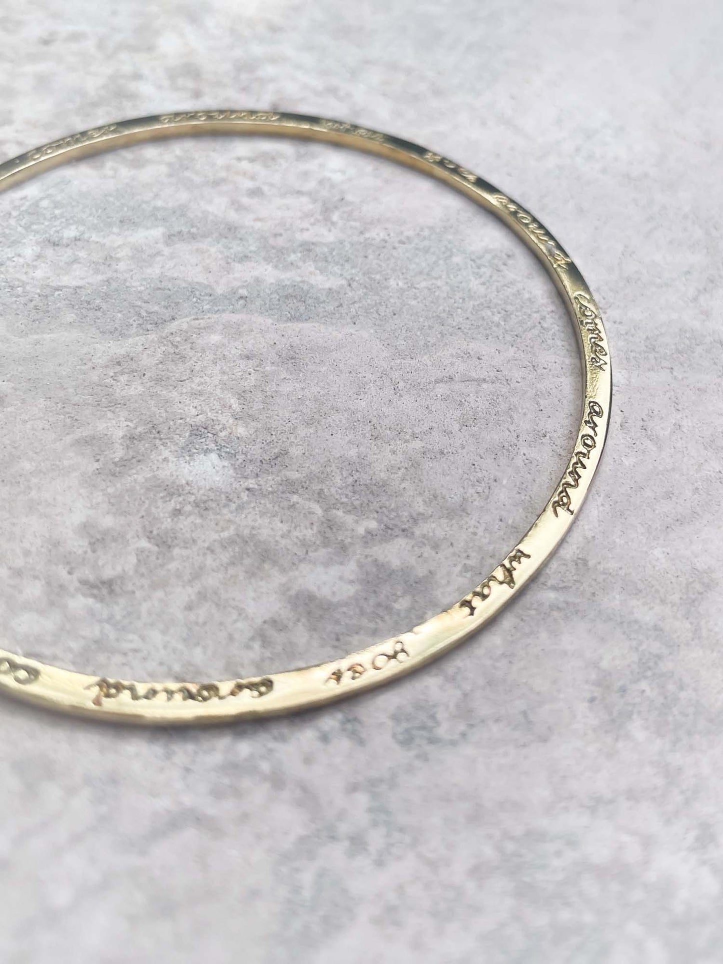 Karma Bangle in Brass