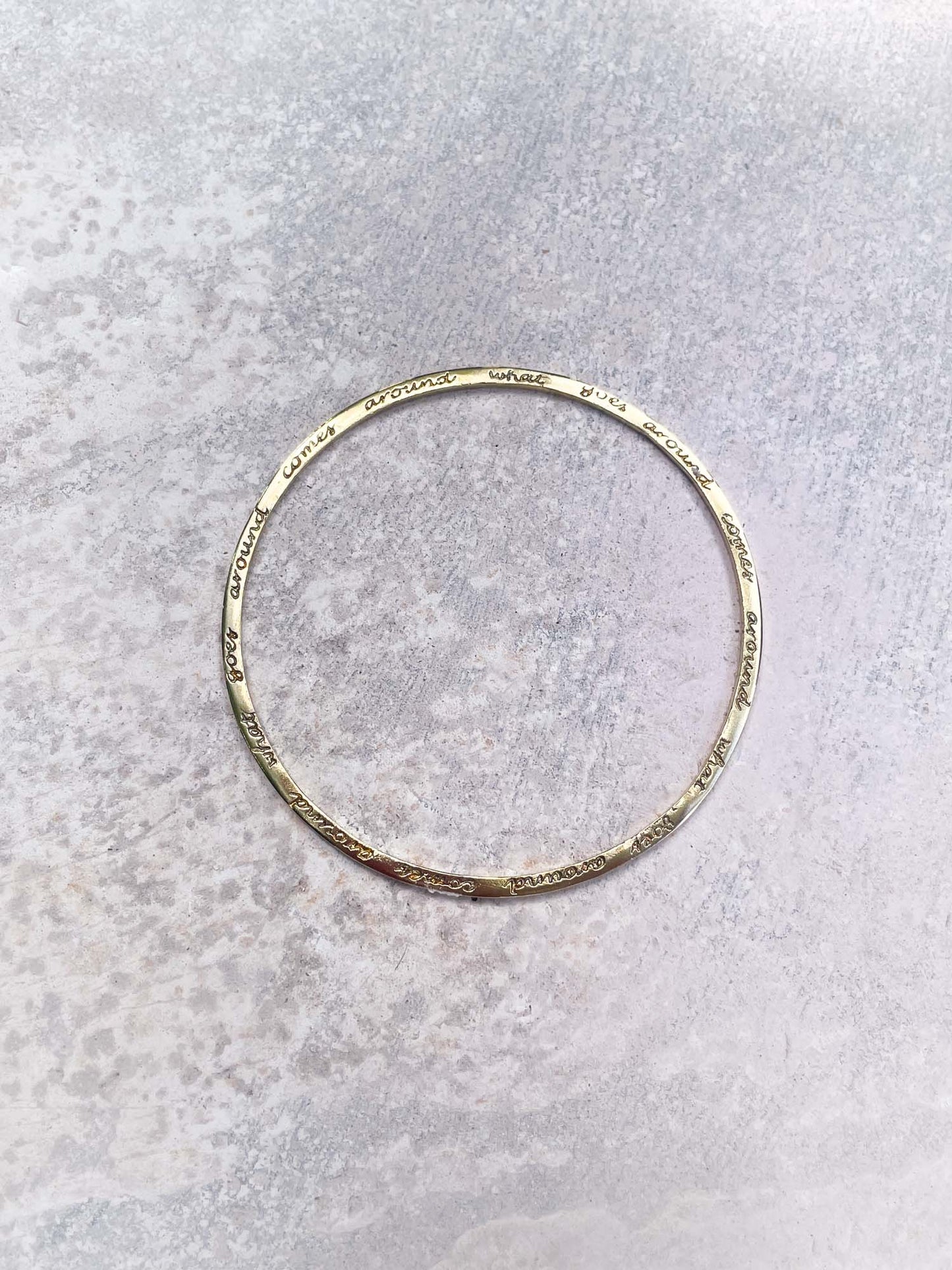 Karma Bangle in Brass