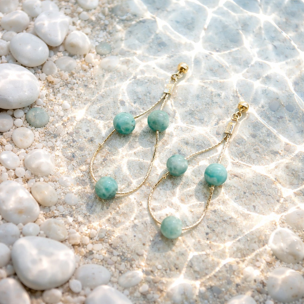 Beaded Chain Drop Stud Yin Jewelry for the Soul