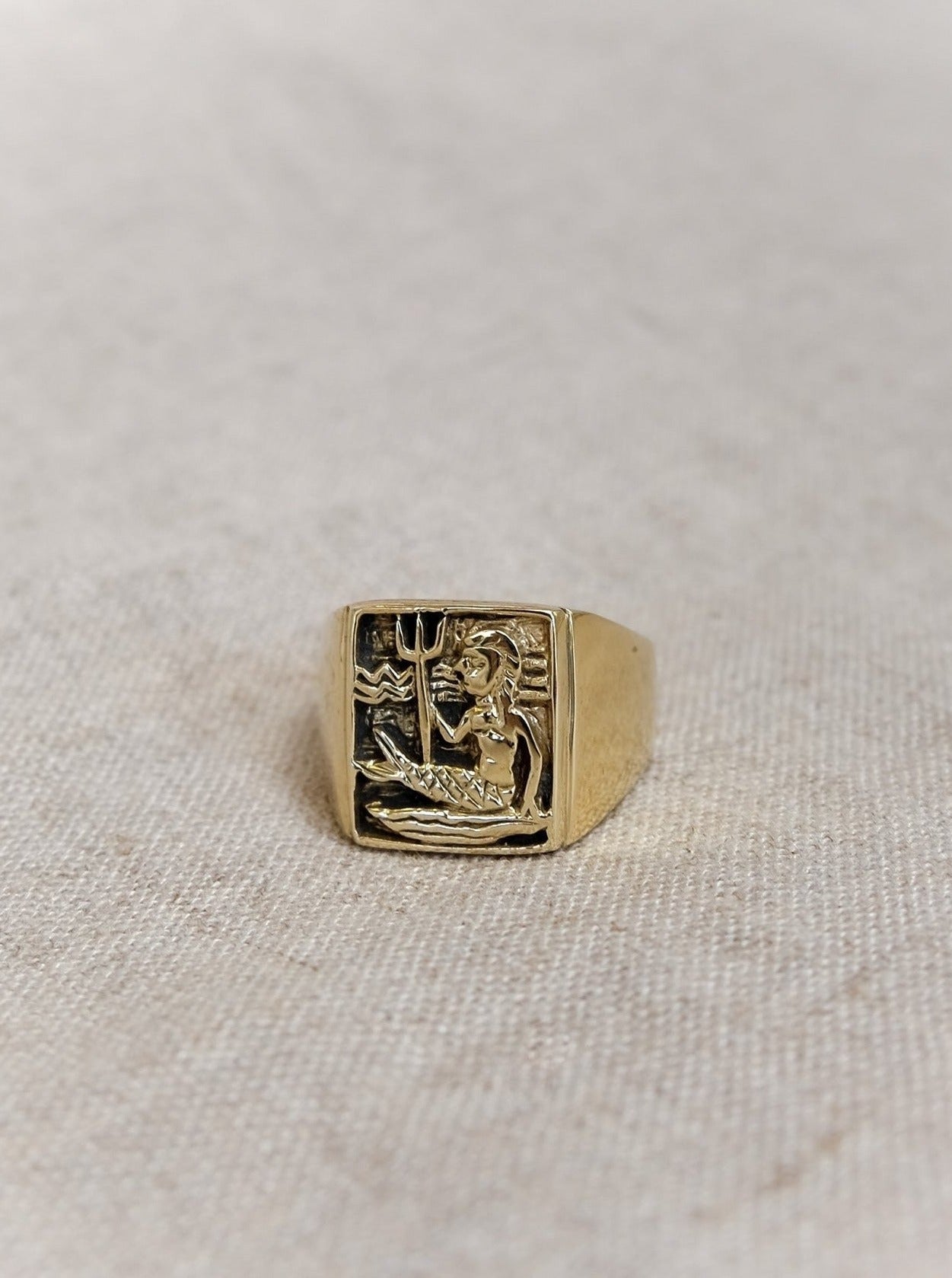 Neptune Ring in Brass