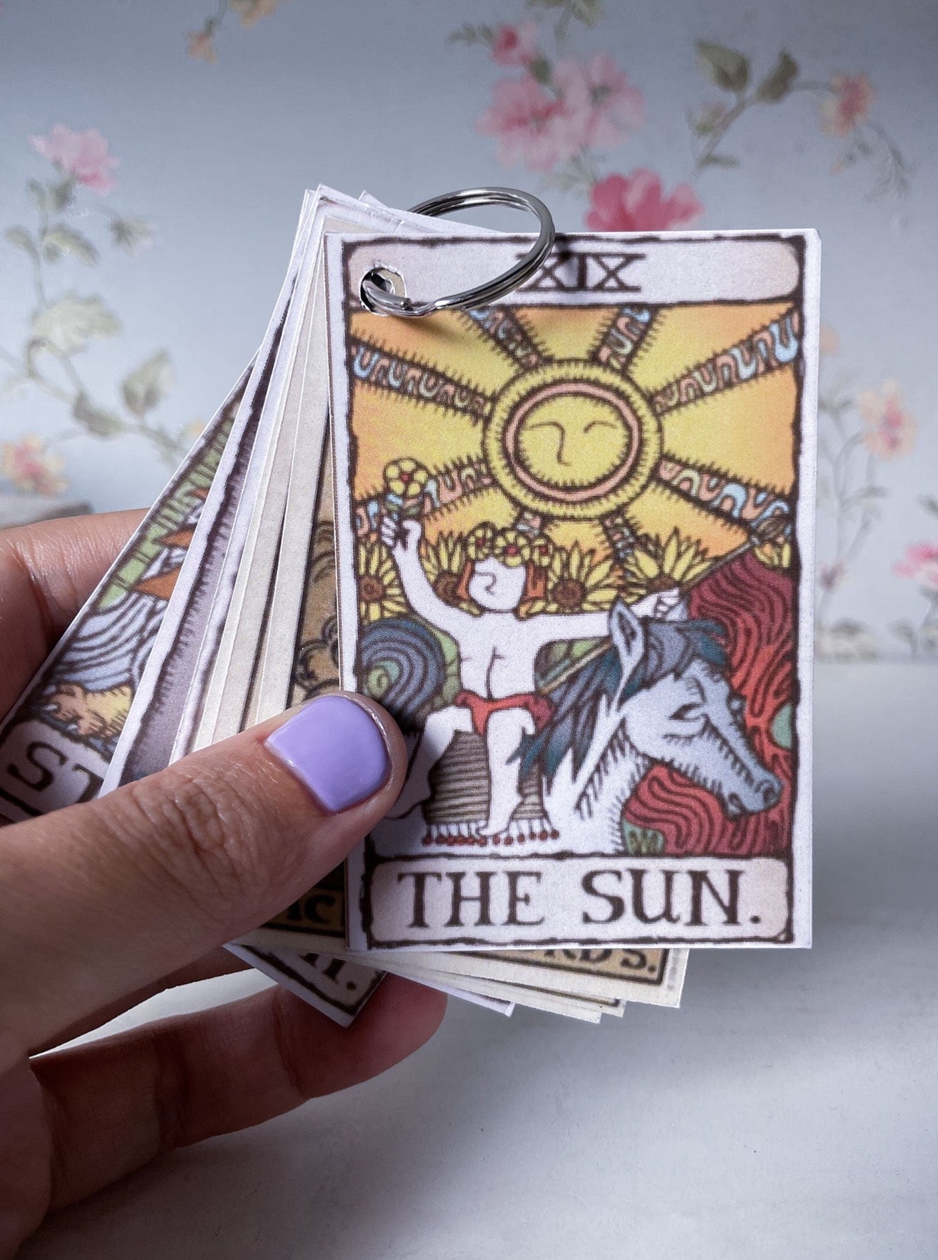 The Sun Tarot Card Pendant in Brass