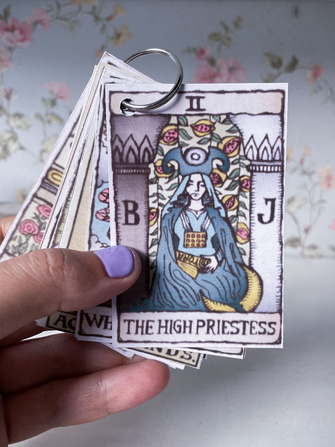 The High Priestess Tarot Card Pendant in Silver